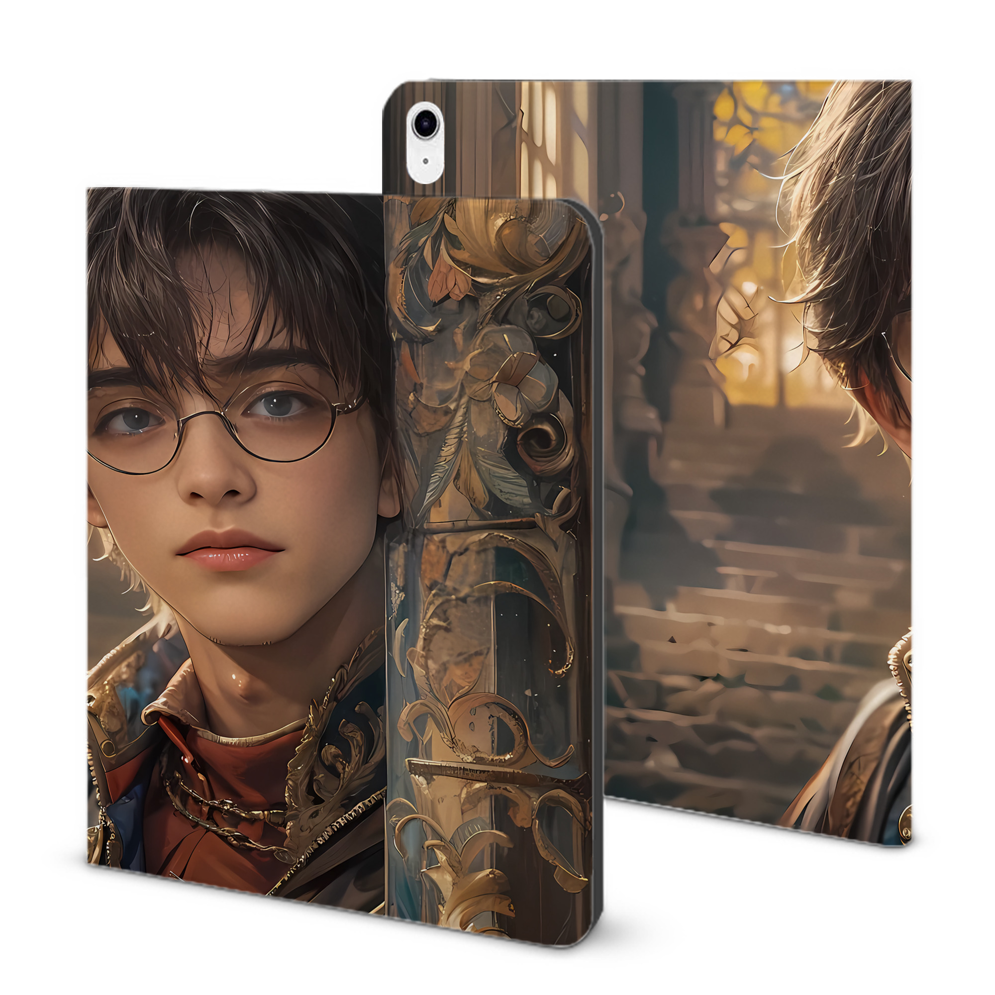 （画像用） Harry Potter ハリー・ポッターシリーズ IPad ケース ブック型 PUレザー TPU 耐衝撃 軽量 薄型 ペン収納なし 全面保護 IPad 各モデル対応